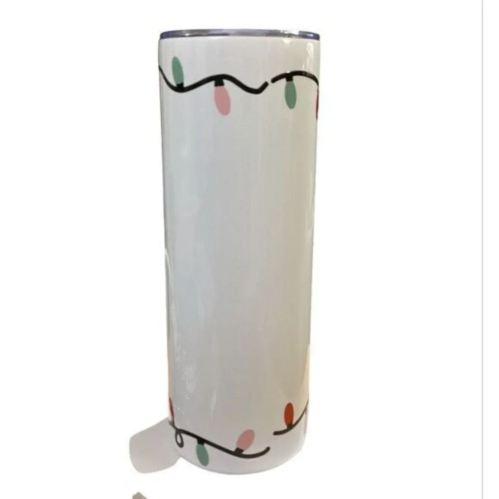 Handmade Christmas Lights Insulated Stainless Steel Tumbler 20oz Travel Cup